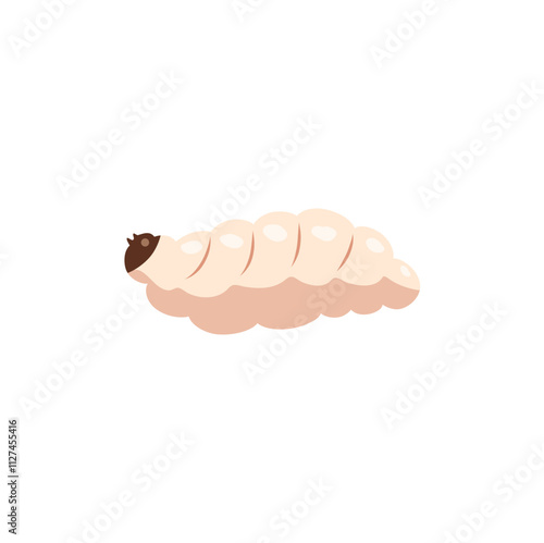 Maggot or larva illustration 