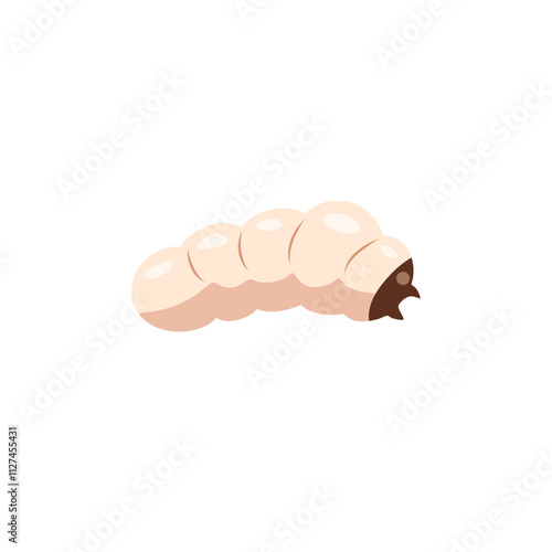 Maggot or larva illustration 