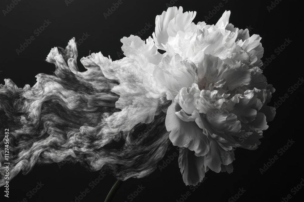 A close-up time-lapse showing a blooming white peony, capturing its delicate beauty as it unfurls.
