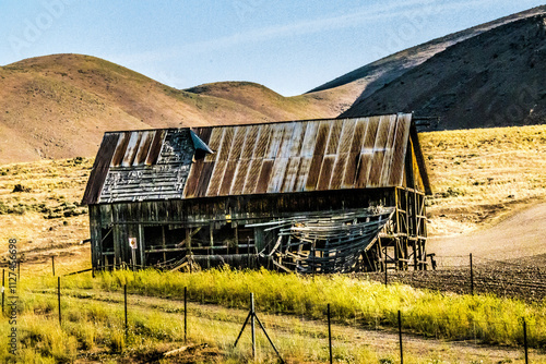 old barn in the mountains