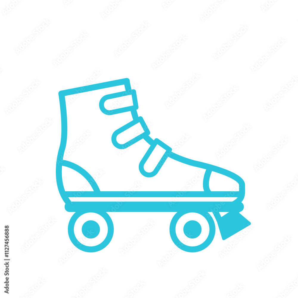 Recreational Men's Skating Icon. Isolated on white background. Blue icon set. Recreational Men's Skating Icon. Isolated on white background. Blue icon set.