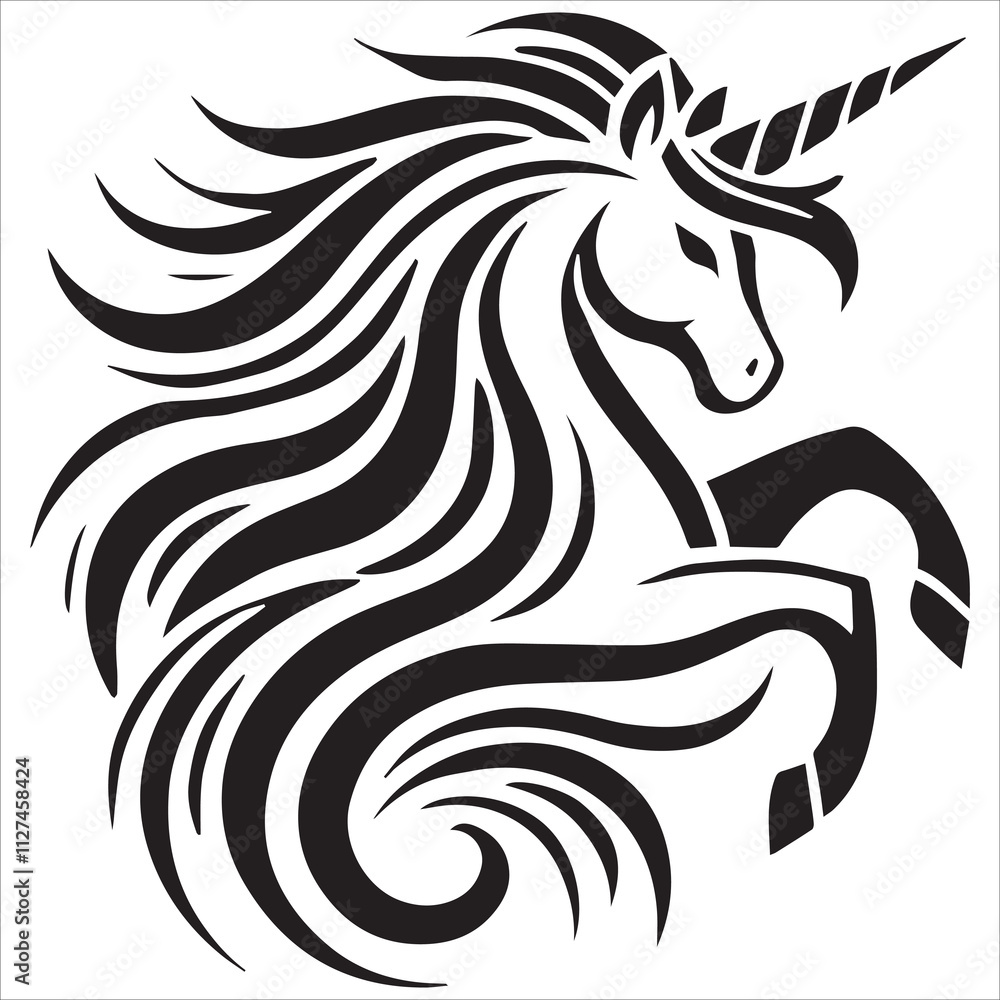 Obraz premium Unicorn Silhouette Design