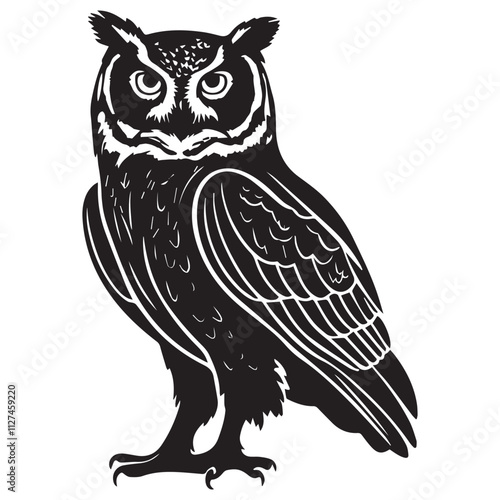 Creative black and white animal vector