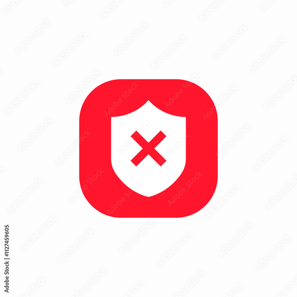 protection turned off icon sign vector protection turned off icon sign vector