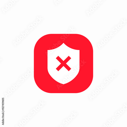 protection turned off icon sign vector