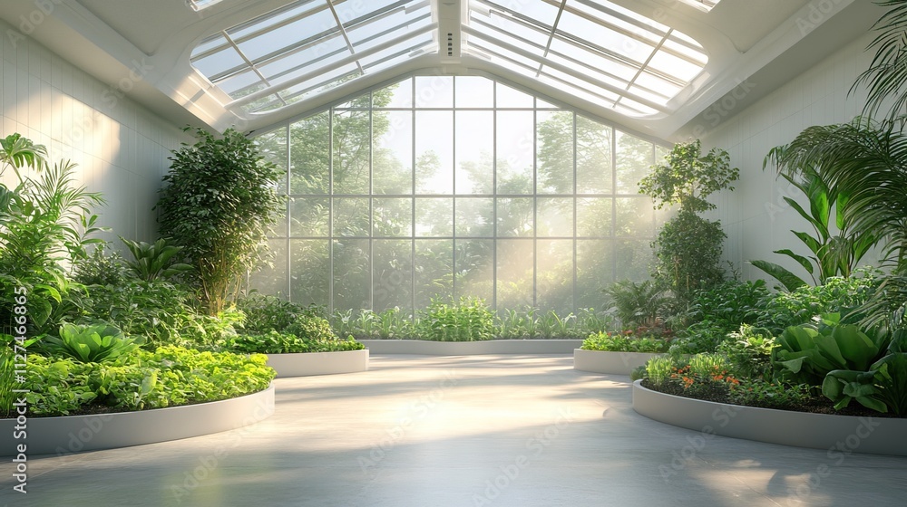 Hydroponic vegetable growing room in a white greenhouse Hydroponic vegetable growing room in a white greenhouse