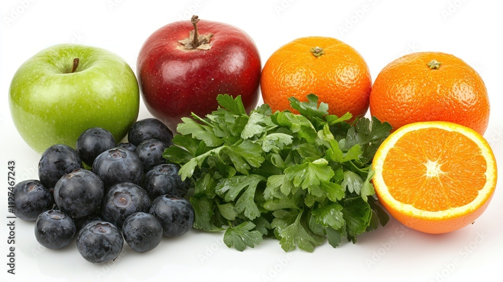 Vibrant Fruits and Herbs: A Healthy Delight Vibrant Fruits and Herbs: A Healthy Delight