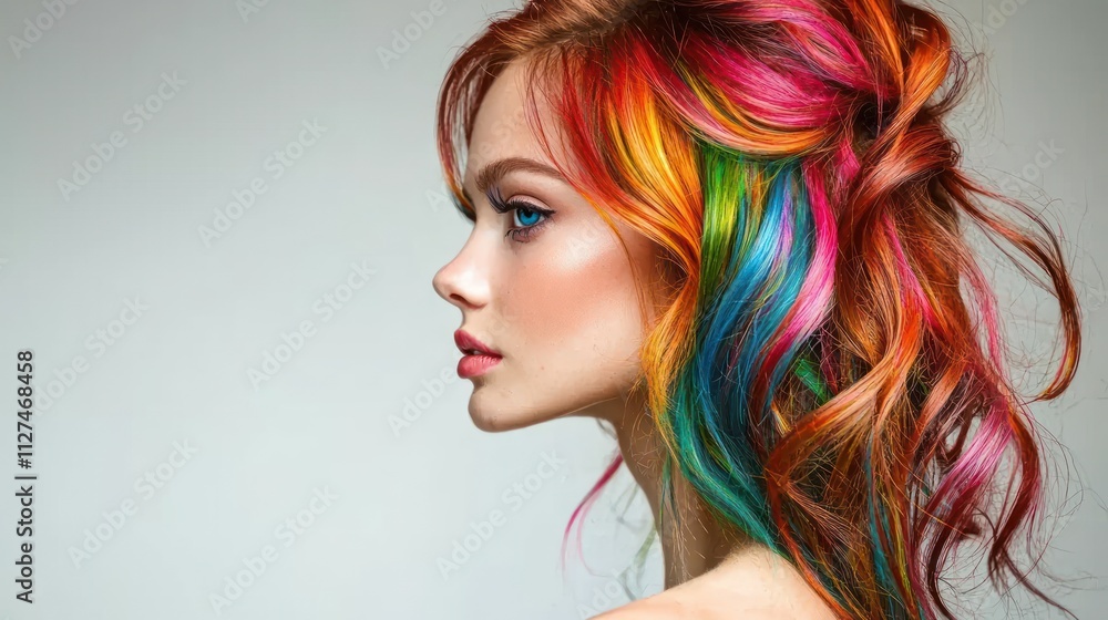 Vibrant Rainbow Hair: A Stunning Display of Colorful Locks Vibrant Rainbow Hair: A Stunning Display of Colorful Locks