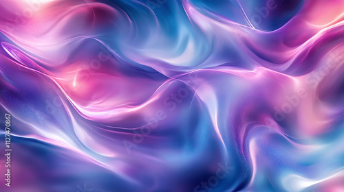 Wallpaper Mural Vibrant abstract fluid texture, colorful swirls of purple, pink, and blue, glittering painting creates dynamic pattern, glossy marbled art with cosmic depth and movement. Torontodigital.ca