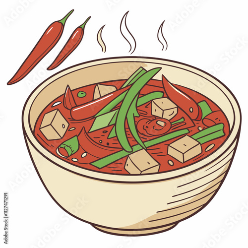 Kimchi. Traditional Korean food, side dish or snack of salted and fermented