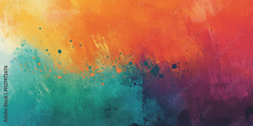 Fototapeta premium Vibrant abstract color splash with texture