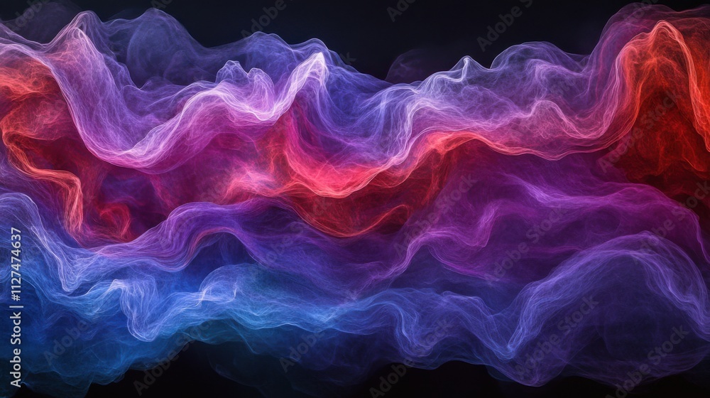 Fototapeta premium Vibrant gradient of colored smoke swirls
