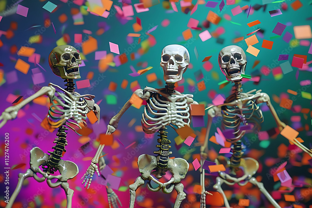Skeletons Dancing in Confetti Skeletons Dancing in Confetti