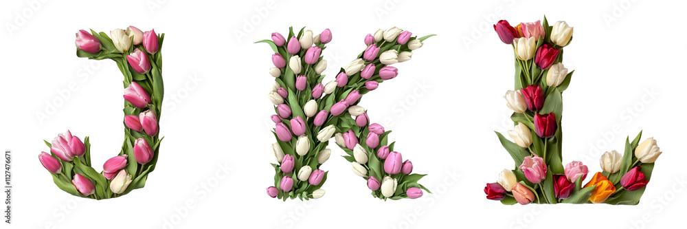 J,K,L. Tulips alphabet. Initials with floral elements.Floral letter design. Composition for card,greetings, invitation, save the date, logo, business. Transparent background PNG. J,K,L. Tulips alphabet. Initials with floral elements.Floral letter design. Composition for card,greetings, invitation, save the date, logo, business. Transparent background PNG.