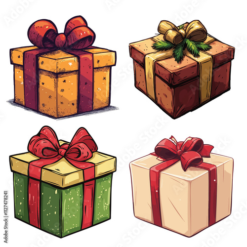 Illustrazione vettoriale regali di Natale