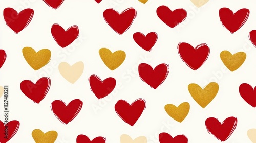 playful heart pattern on a light background