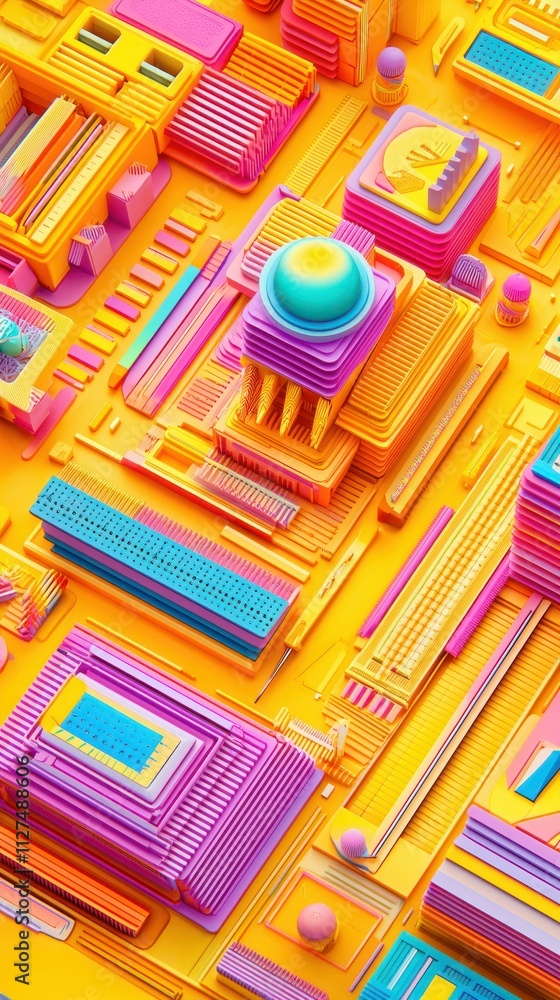 Vibrant abstract design with geometric shapes. Vibrant abstract design with geometric shapes.