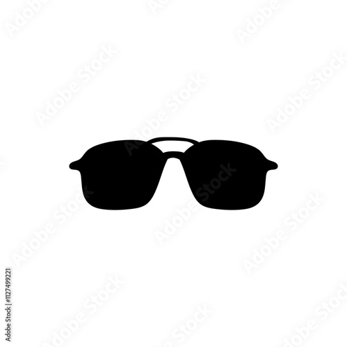 Black eyeglasses and sunglasses vector icon