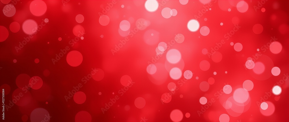 Festive Red Bokeh Background with Glowing Light Highlights Festive Red Bokeh Background with Glowing Light Highlights