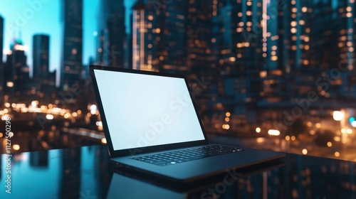 A laptop, tablet and a phone are on a desk. The laptop is open and the tablet is on the table. The phone is on the right side of the table. The desk is in a room with a window