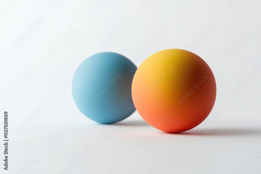 Two eggs resting together on a flat surface Two eggs resting together on a flat surface
