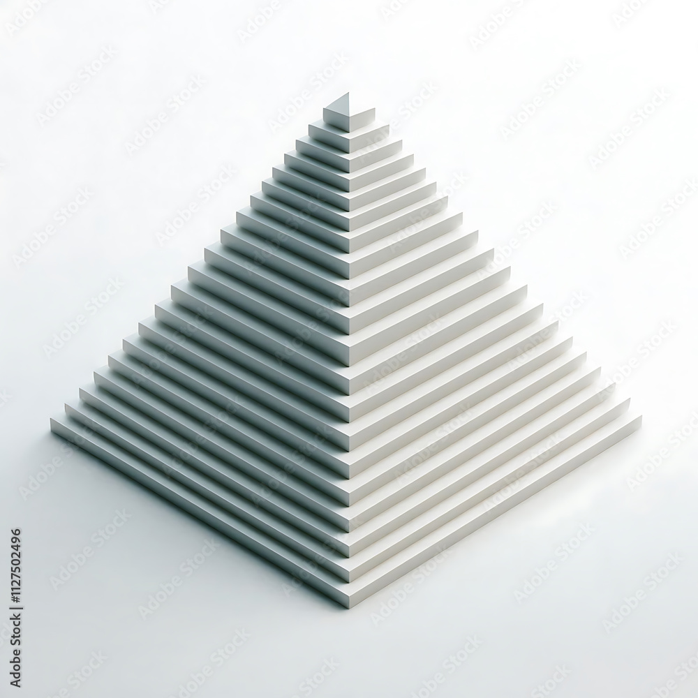 Pyramide mit Stufen in weiß isoliert auf hellem Hintergrund als Symbol für Fortschritt Business Aufstieg Erfolg Bewegung und wirtschaftliches Handeln als Vorlage zur Gestaltung schlicht und einfach Pyramide mit Stufen in weiß isoliert auf hellem Hintergrund als Symbol für Fortschritt Business Aufstieg Erfolg Bewegung und wirtschaftliches Handeln als Vorlage zur Gestaltung schlicht und einfach