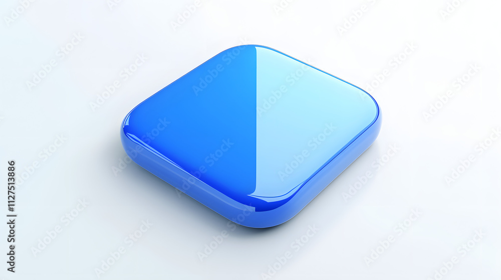 Blank Mobile application icon, button - blue square with round corners. 3d rendering, white background
Blank Mobile application icon, button - blue square with round corners. 3d rendering, white background