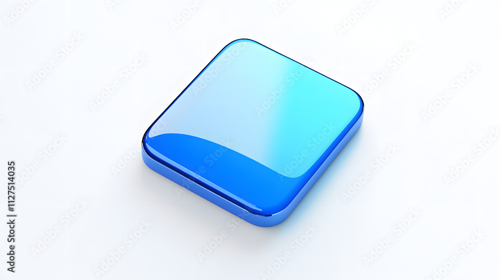 Blank Mobile application icon, button - blue square with round corners. 3d rendering, white background
Blank Mobile application icon, button - blue square with round corners. 3d rendering, white background