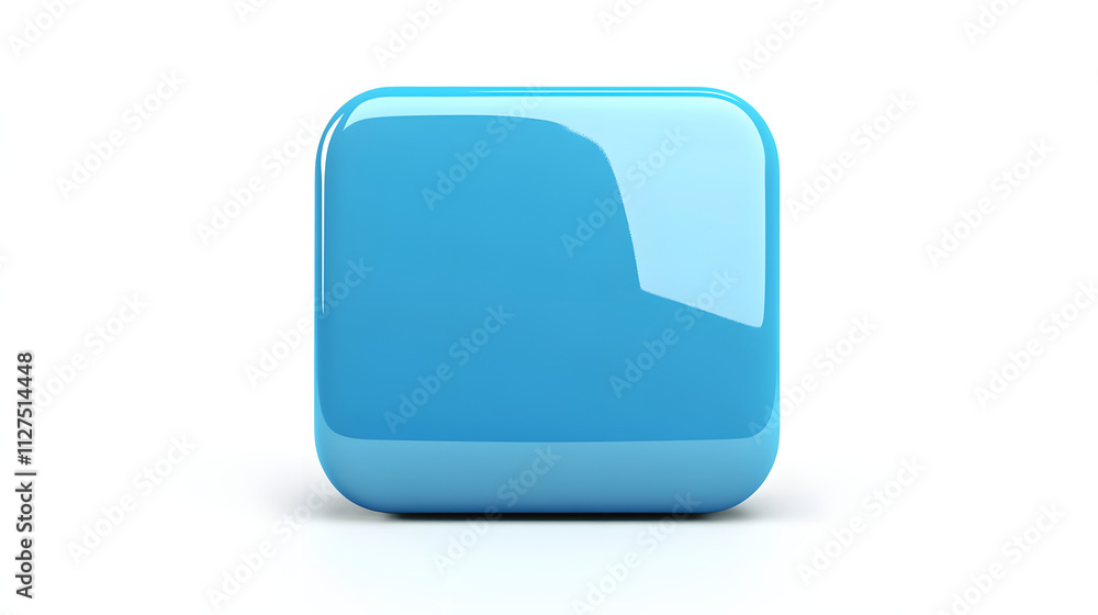 Blank Mobile application icon, button - blue square with round corners. 3d rendering, white background
Blank Mobile application icon, button - blue square with round corners. 3d rendering, white background