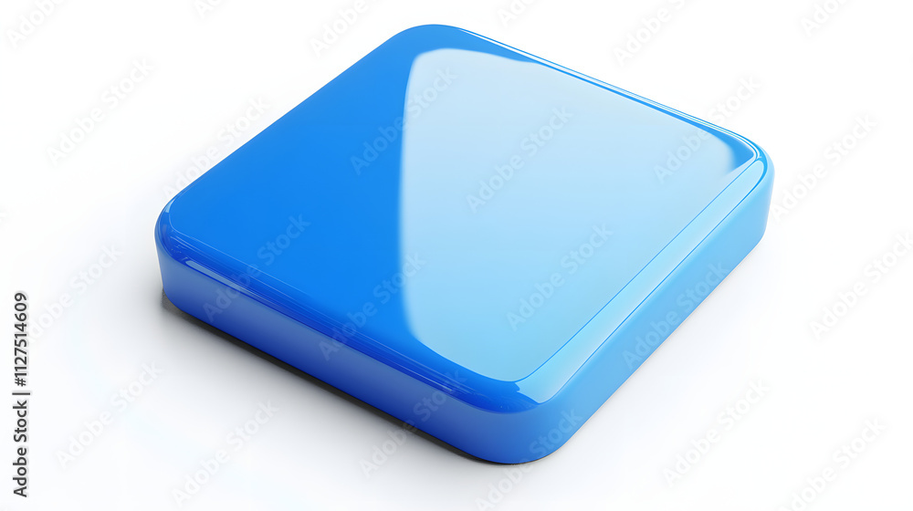 Blank Mobile application icon, button - blue square with round corners. 3d rendering, white background
Blank Mobile application icon, button - blue square with round corners. 3d rendering, white background