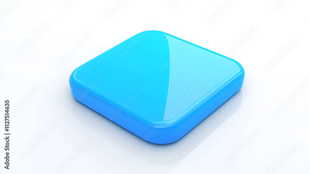 Blank Mobile application icon, button - blue square with round corners. 3d rendering, white background
Blank Mobile application icon, button - blue square with round corners. 3d rendering, white background