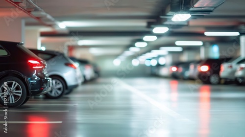 Wallpaper Mural Out-of-focus shot of parked cars in a shopping mall lot.

 Torontodigital.ca