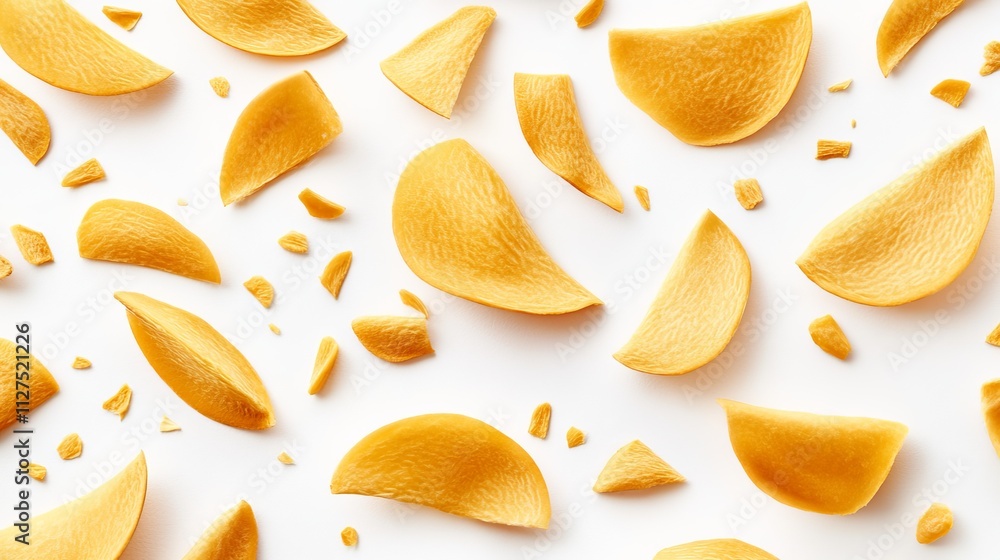 A group of vibrant orange apricot halves, emphasizing their unique shape and texture against a plain white background. A group of vibrant orange apricot halves, emphasizing their unique shape and texture against a plain white background.