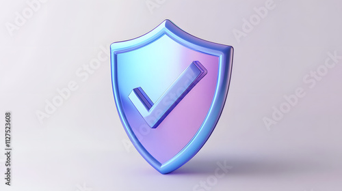 Free Download cartoon 3d Icon safety shield check mark perspective . Blue and purple symbol security safety icon. Checkmark in minimalistic style. 3d vector illustration. white background - GFXLoad