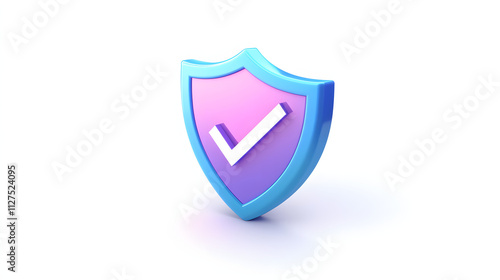 cartoon 3d Icon safety shield check mark perspective . Blue and purple symbol security safety icon. Checkmark in minimalistic style. 3d vector illustration. white background Free Download cartoon 3d Icon safety shield check mark perspective . Blue and purple symbol security safety icon. Checkmark in minimalistic style. 3d vector illustration. white background - GFXLoad