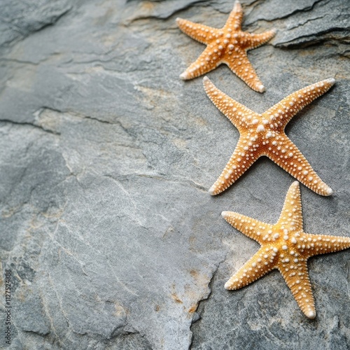 Starfish on stone.