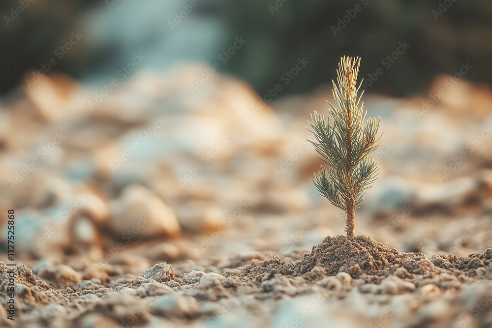 Close-up of fir tree sapling