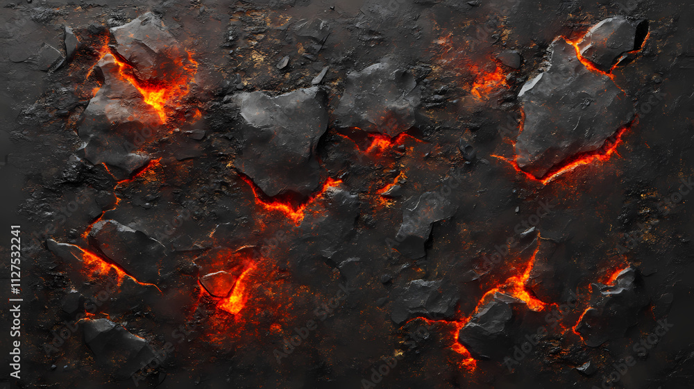 Dark grunge overlay with subtle fire textures and glowing red embers, adding a scorched, ashen effect on a rugged surface. Ashen. Illustration Dark grunge overlay with subtle fire textures and glowing red embers, adding a scorched, ashen effect on a rugged surface. Ashen. Illustration