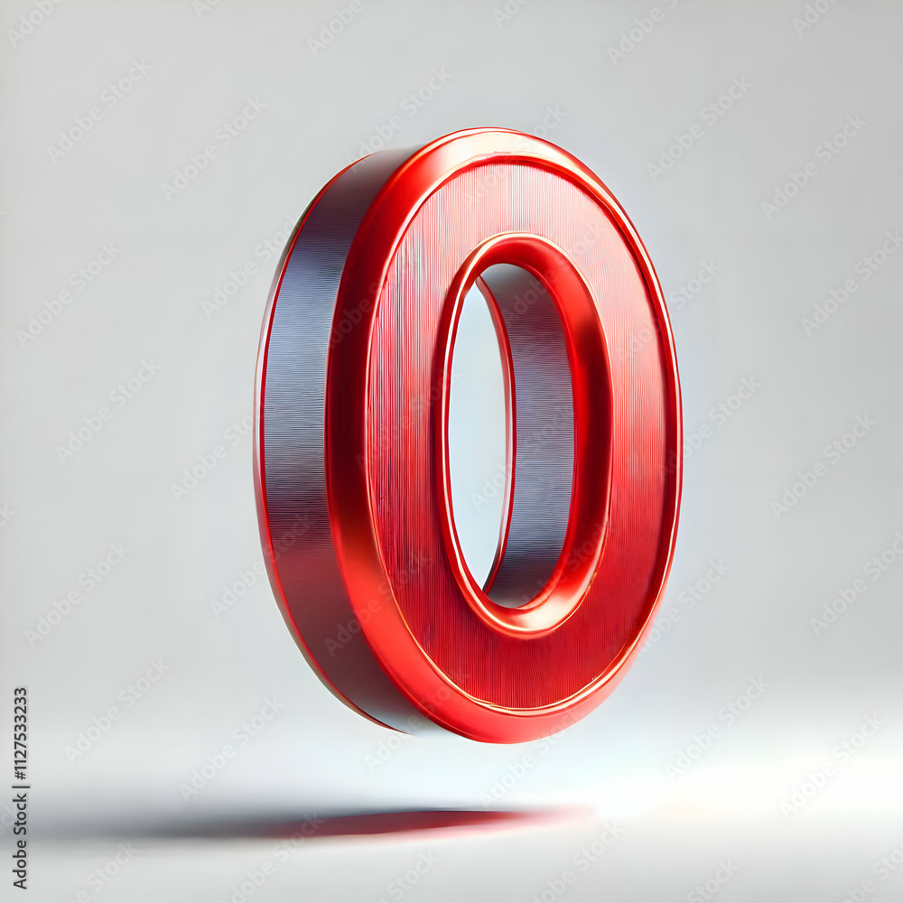 3d red number 0 isolated 3d red number 0 isolated