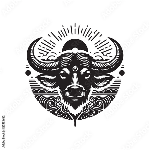 Buffalo Head Silhouette