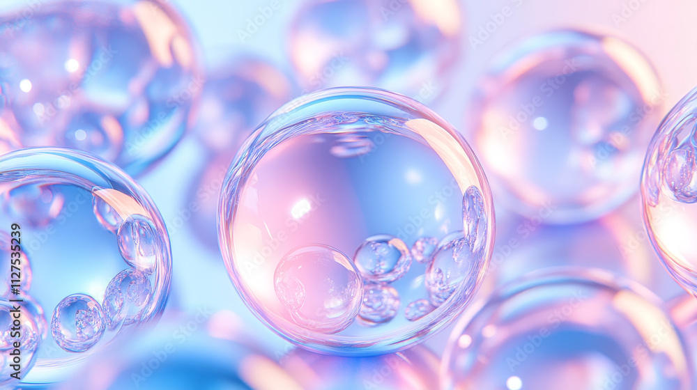 Shiny glass spheres, transparent crystal balls. Vector realistic set of 3d blue and pink clear orbs, glossy soap bubbles. Glossy translucent circles with reflections isolated on background Shiny glass spheres, transparent crystal balls. Vector realistic set of 3d blue and pink clear orbs, glossy soap bubbles. Glossy translucent circles with reflections isolated on background