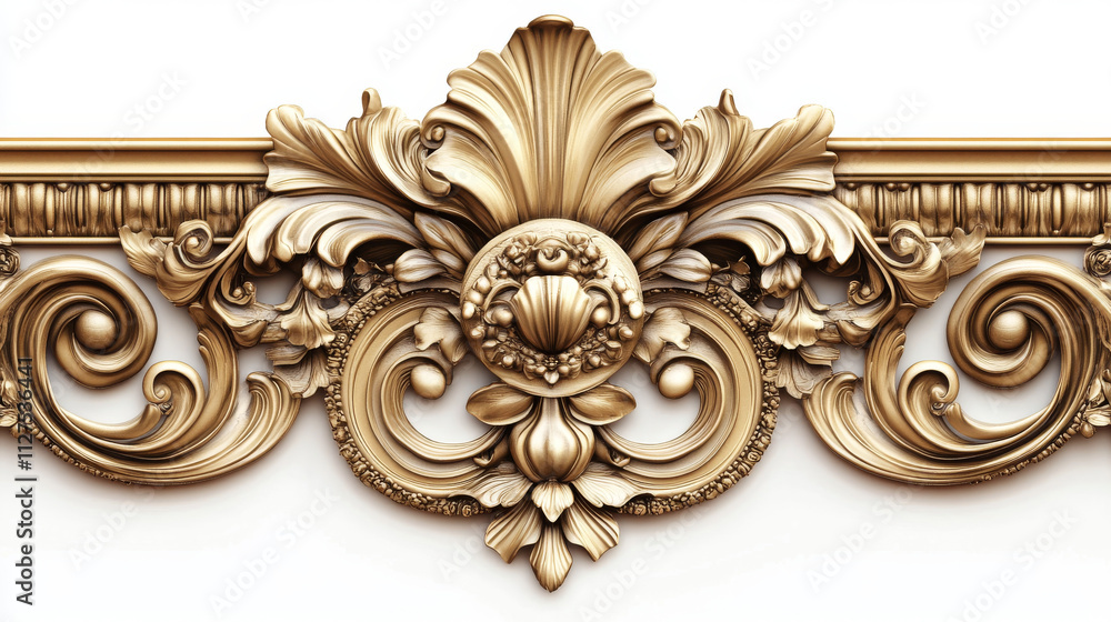 Classic cornice molding set isolated on background. Vector realistic illustration of antique architecture decoration, luxury home interior design, plastic or wooden element for ceiling, floor design Classic cornice molding set isolated on background. Vector realistic illustration of antique architecture decoration, luxury home interior design, plastic or wooden element for ceiling, floor design