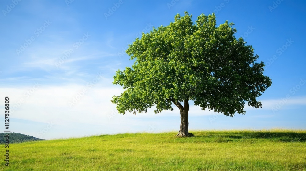 A solitary tree on a grassy hill under a clear blue sky, symbolizing nature's beauty. A solitary tree on a grassy hill under a clear blue sky, symbolizing nature's beauty.