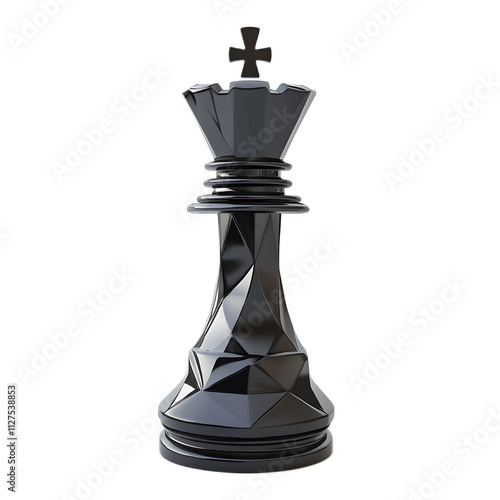 Wallpaper Mural Black geometric king chess piece isolated on white background Torontodigital.ca