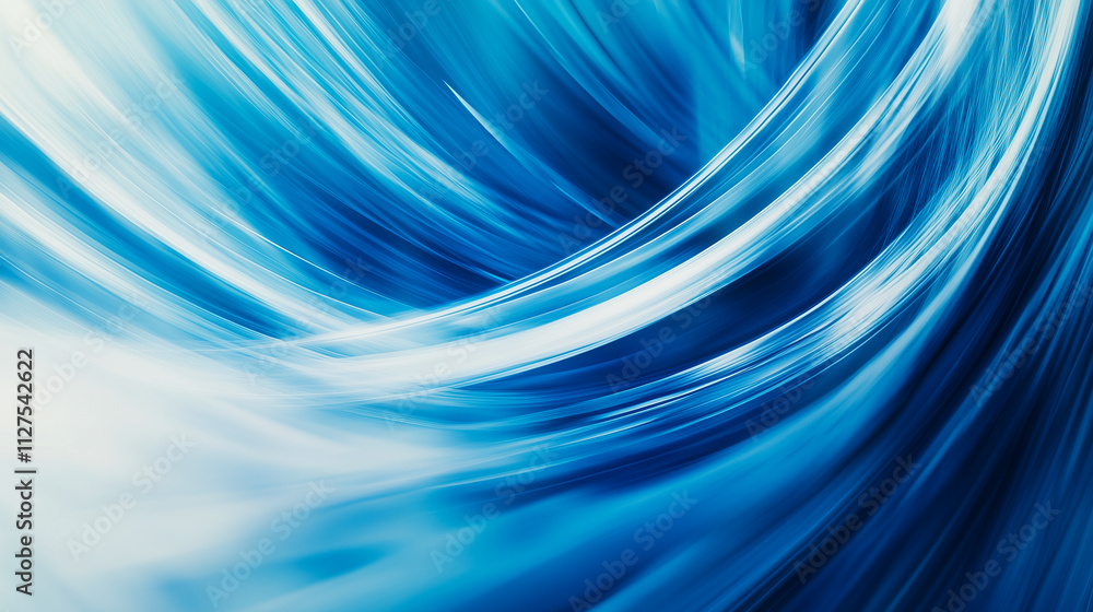 Flowing Light Streaks Represent Speed and Innovation in a Dynamic Abstract Space