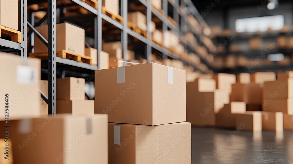 Efficient warehouse management industrial setting photography organized space close-up view logistics strategy Efficient warehouse management industrial setting photography organized space close-up view logistics strategy