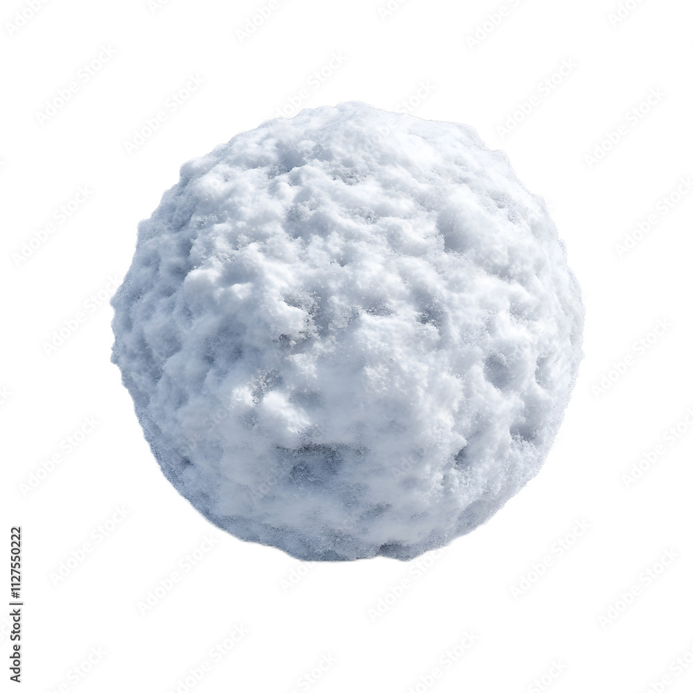 Realistic Snowball Isolated on White Background for Winter Themes Realistic Snowball Isolated on White Background for Winter Themes