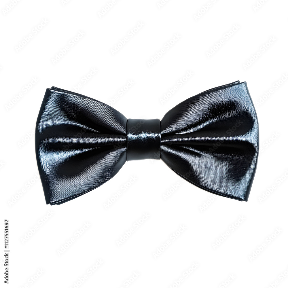 Elegant Black Bow Tie on White Background for Formal Attire Elegant Black Bow Tie on White Background for Formal Attire