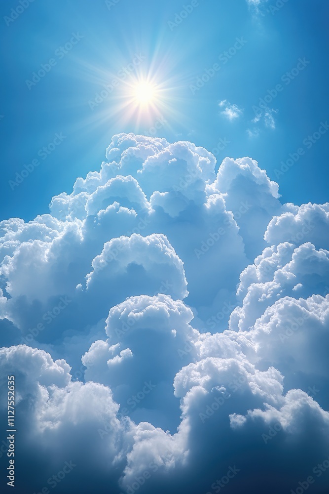 The sun breaks through the clouds on a cloudy day The sun breaks through the clouds on a cloudy day