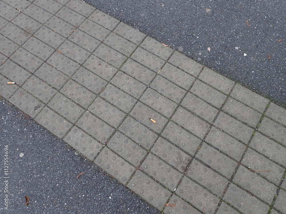 Fototapeta premium grey city pavement tiles texture